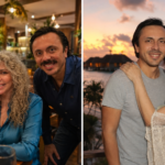 Michel Sáenz Castro with family members in a split photo