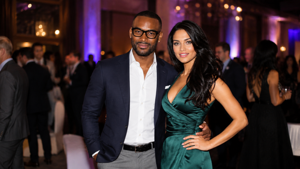 Berniece Julien and Tyson Beckford at a celebrity meetup event