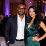Berniece Julien and Tyson Beckford at a celebrity meetup event